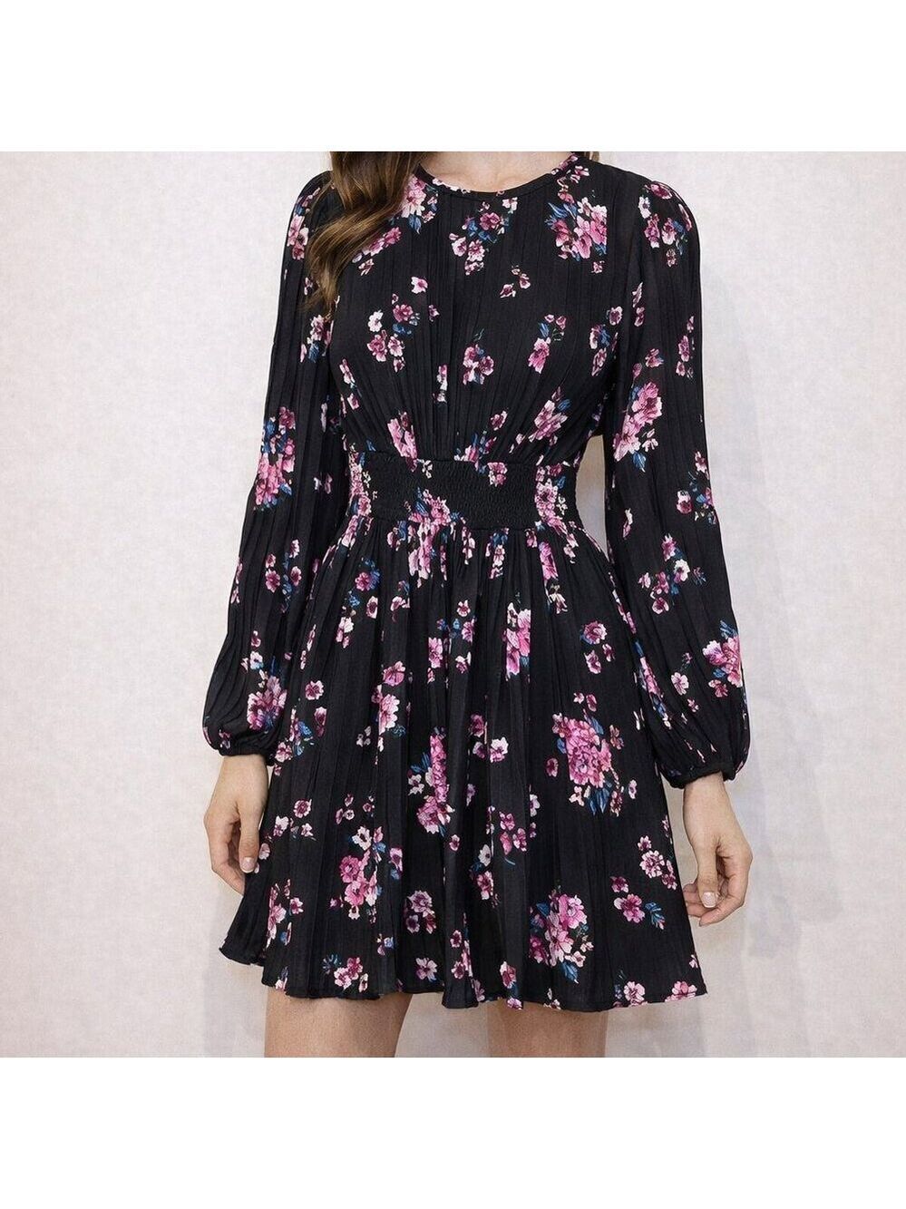 *Leith Floral Pattern Long Sleeve Dress size XS